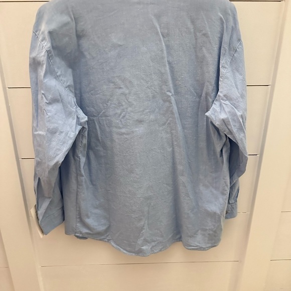 CAPACITY Vintage Dead stock blue embroidered floral woman loose fit top NWT PL - Picture 11 of 13